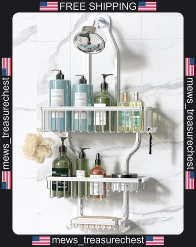 Aluminum shower caddy hanging - aluminum,