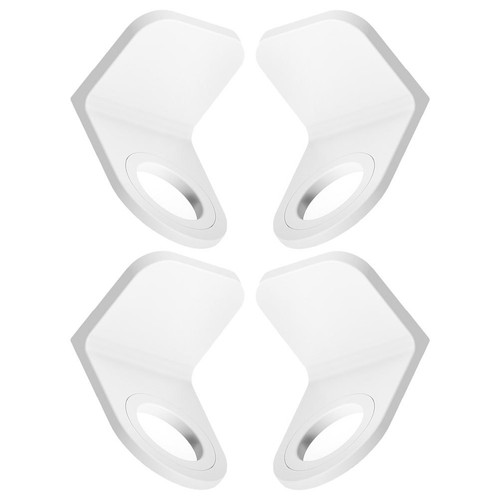 4pcs white abs - 4pcs, adhesive